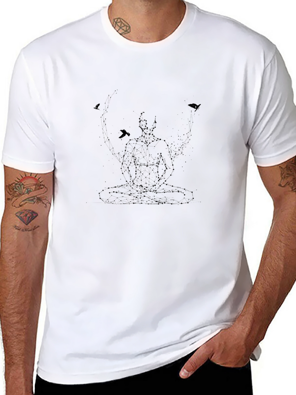 Meditate Man Black T-Shirt