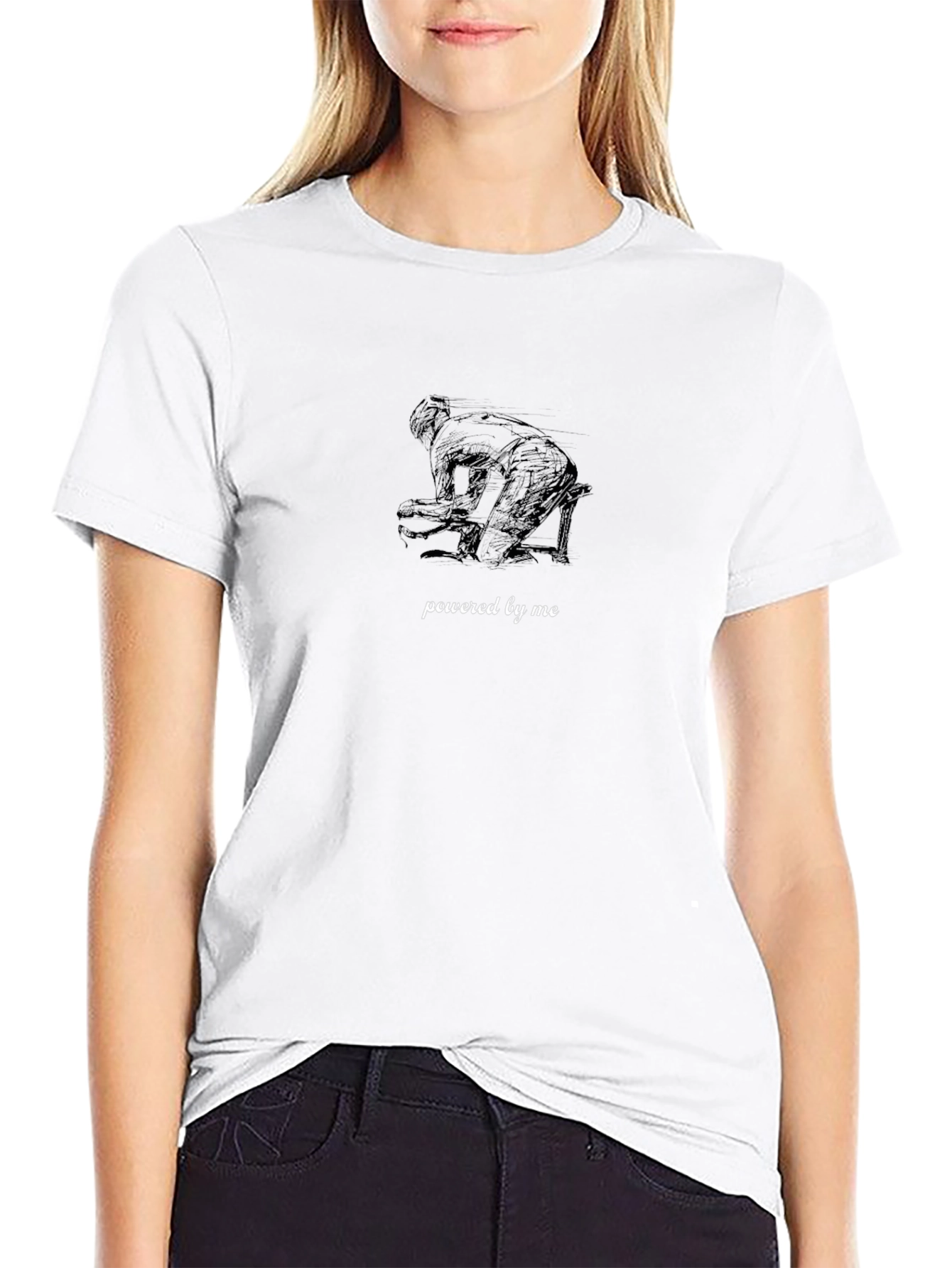 Powered By Me Graphic Tee - Black