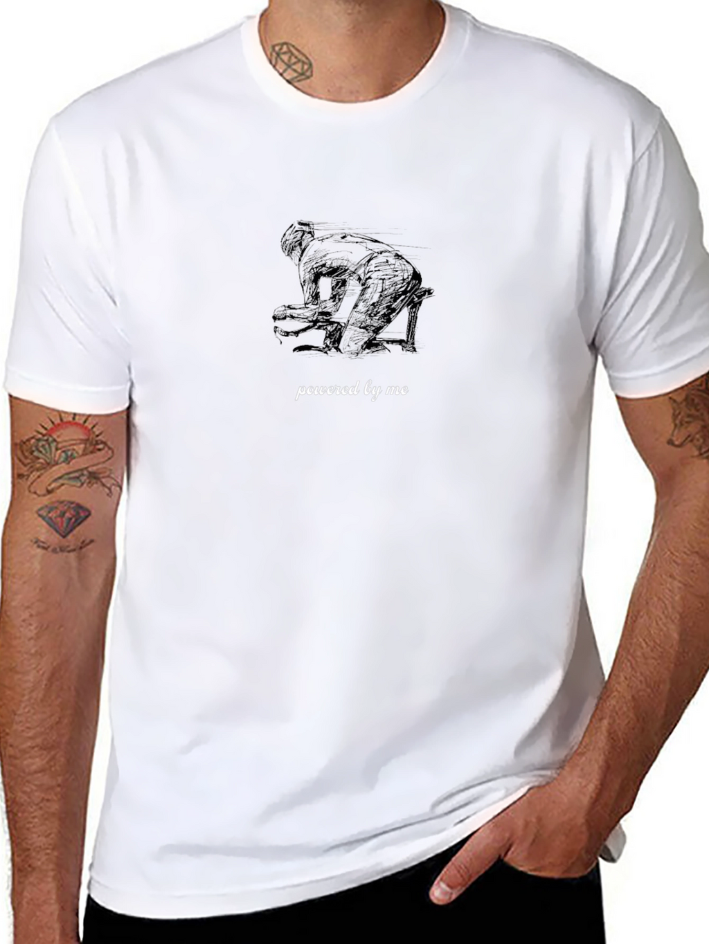 Powered By Me Graphic Tee - Black