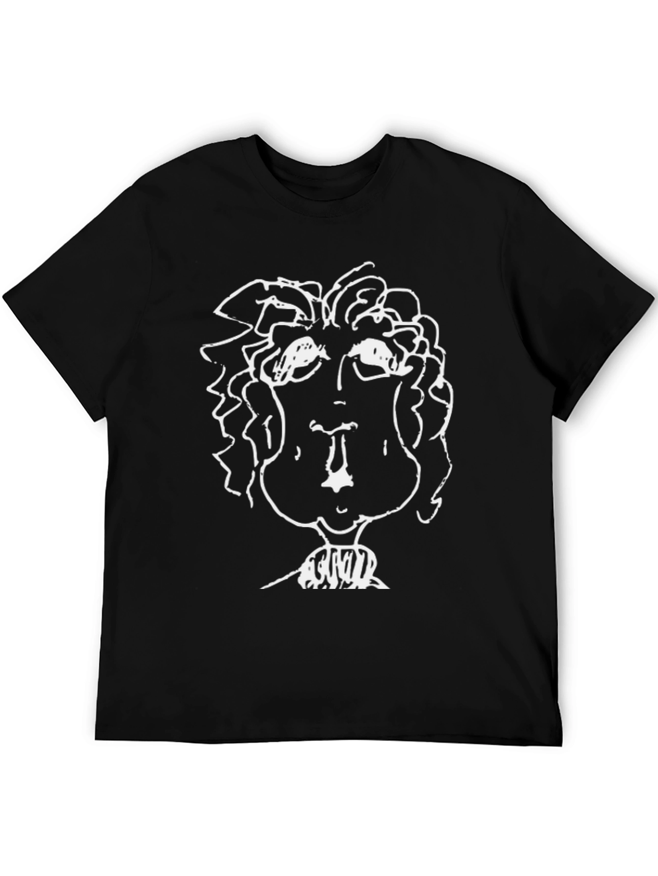 Abstract Portrait Black T-Shirt
