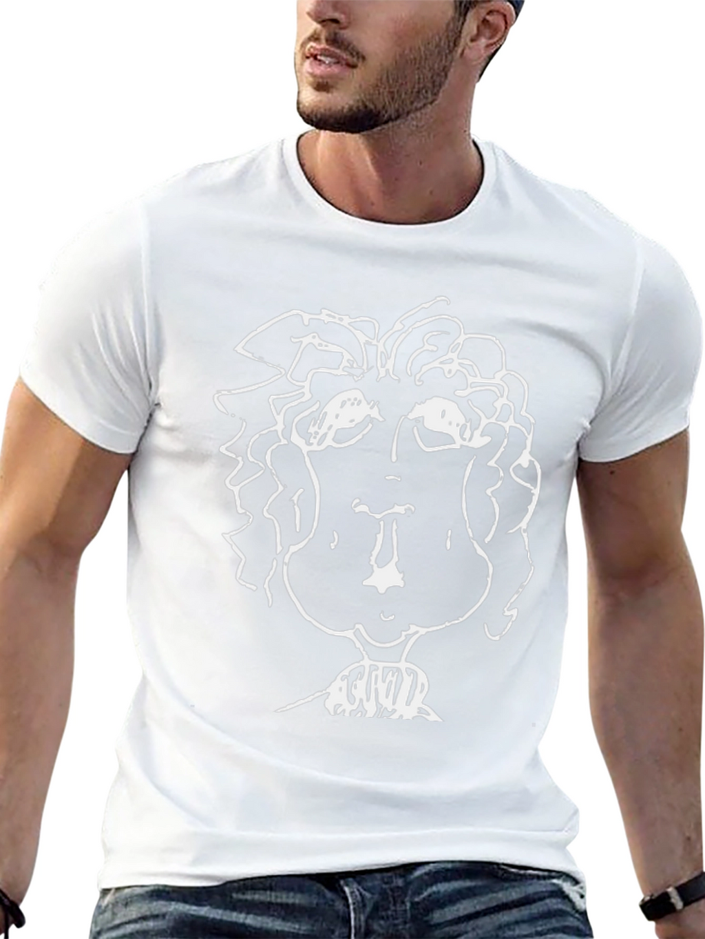 Abstract Portrait Black T-Shirt