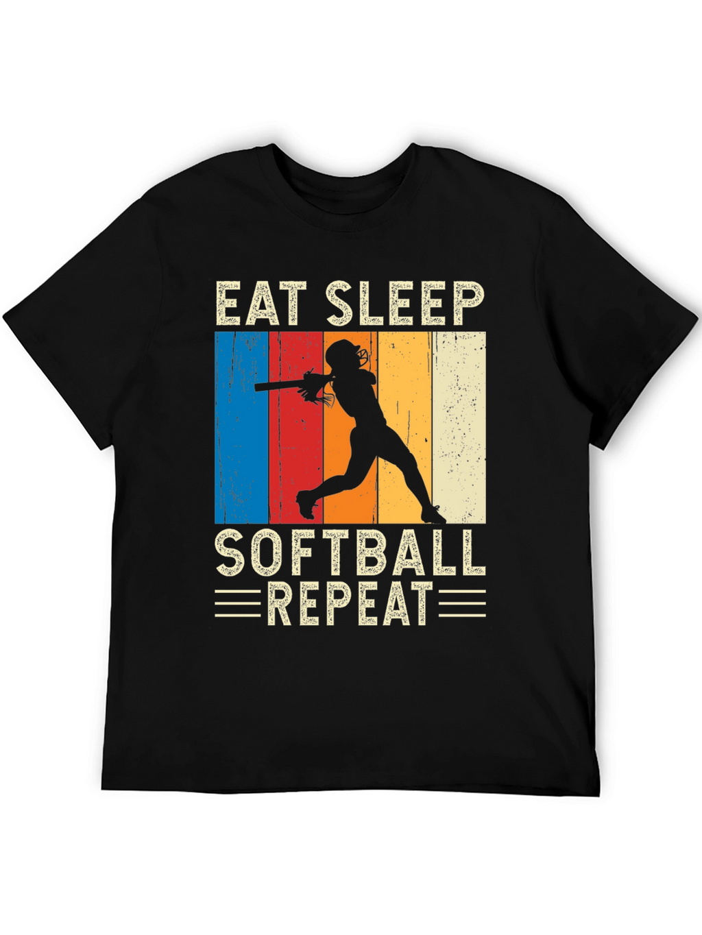 Eat Sleep Softball Repeat T-Shirt