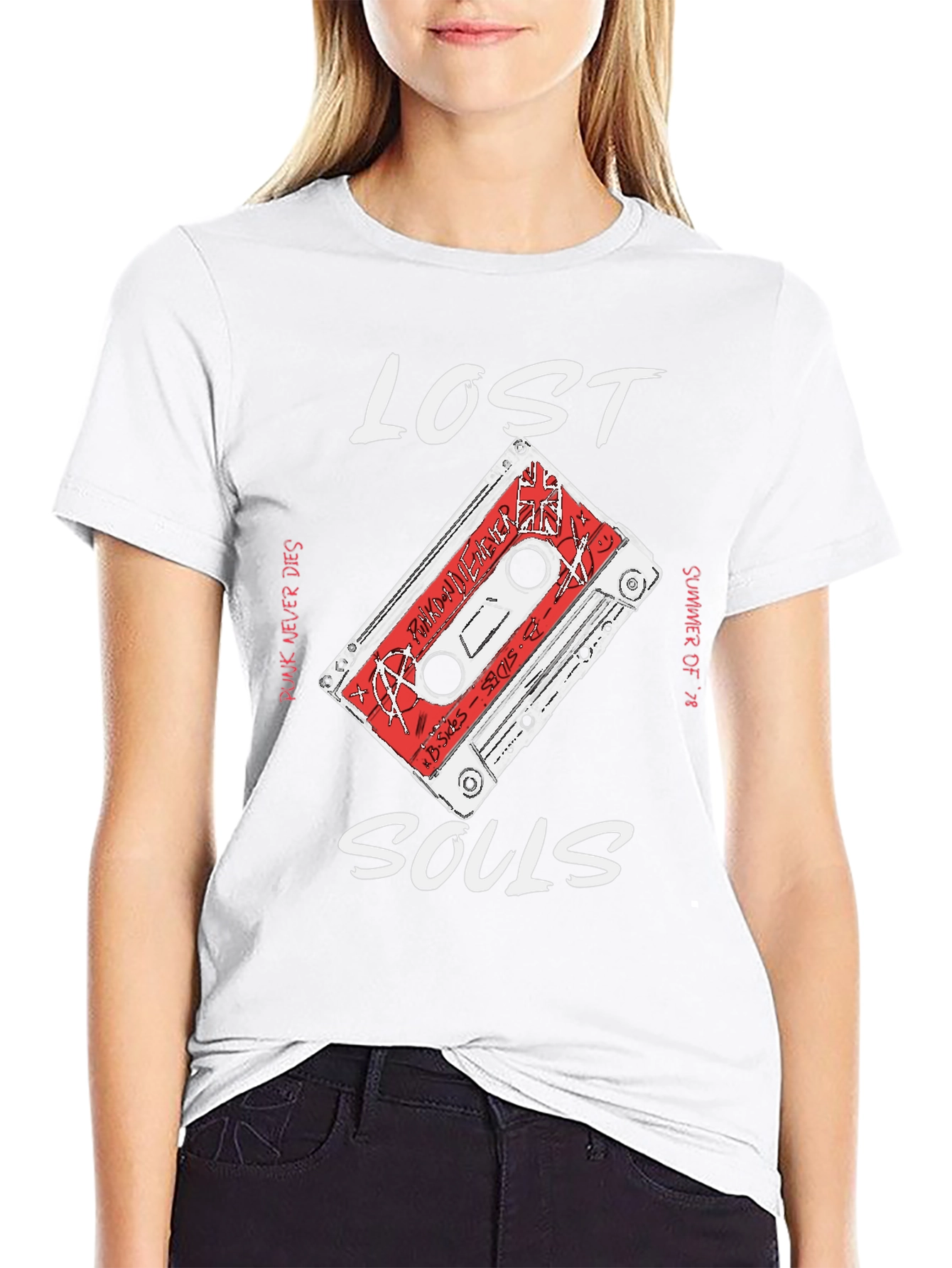 Lost Souls Retro Cassette Graphic T-Shirt