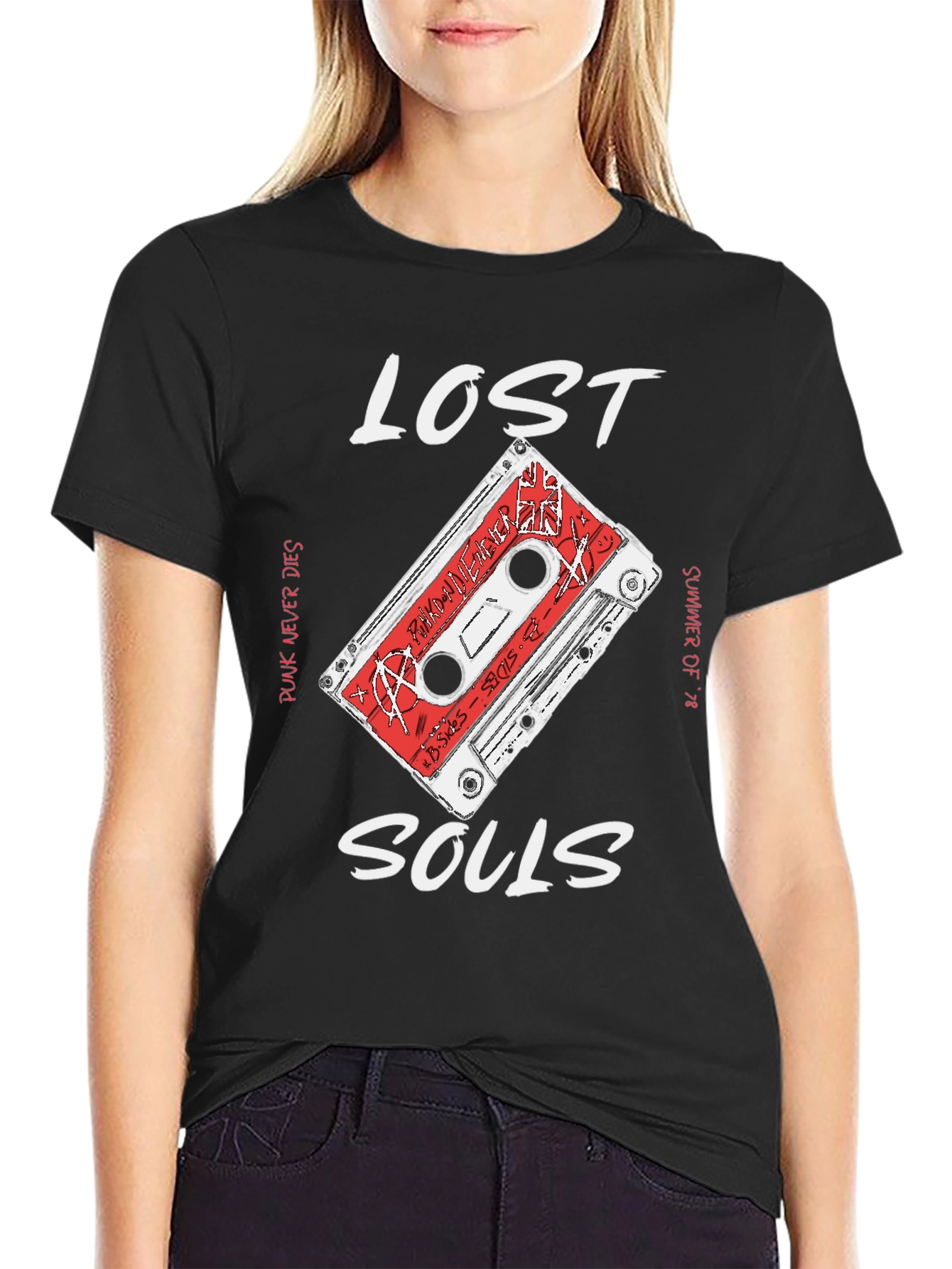 Lost Souls Retro Cassette Graphic T-Shirt