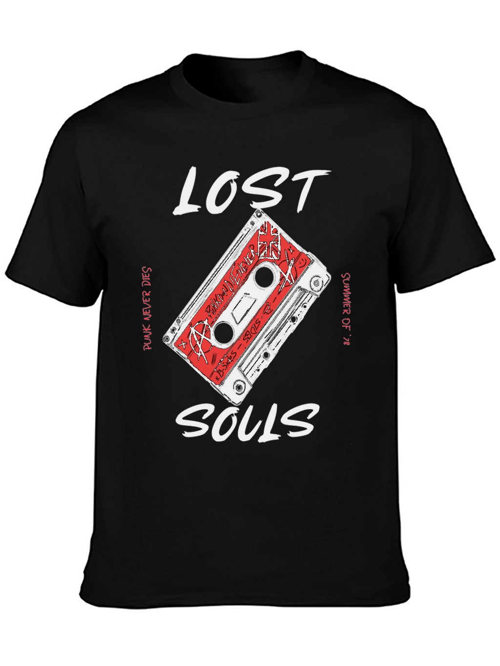 Lost Souls Retro Cassette Graphic T-Shirt
