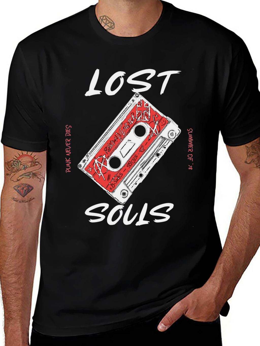 Lost Souls Retro Cassette Graphic T-Shirt