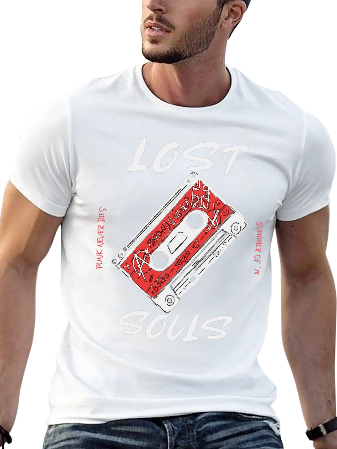 Lost Souls Retro Cassette Graphic T-Shirt