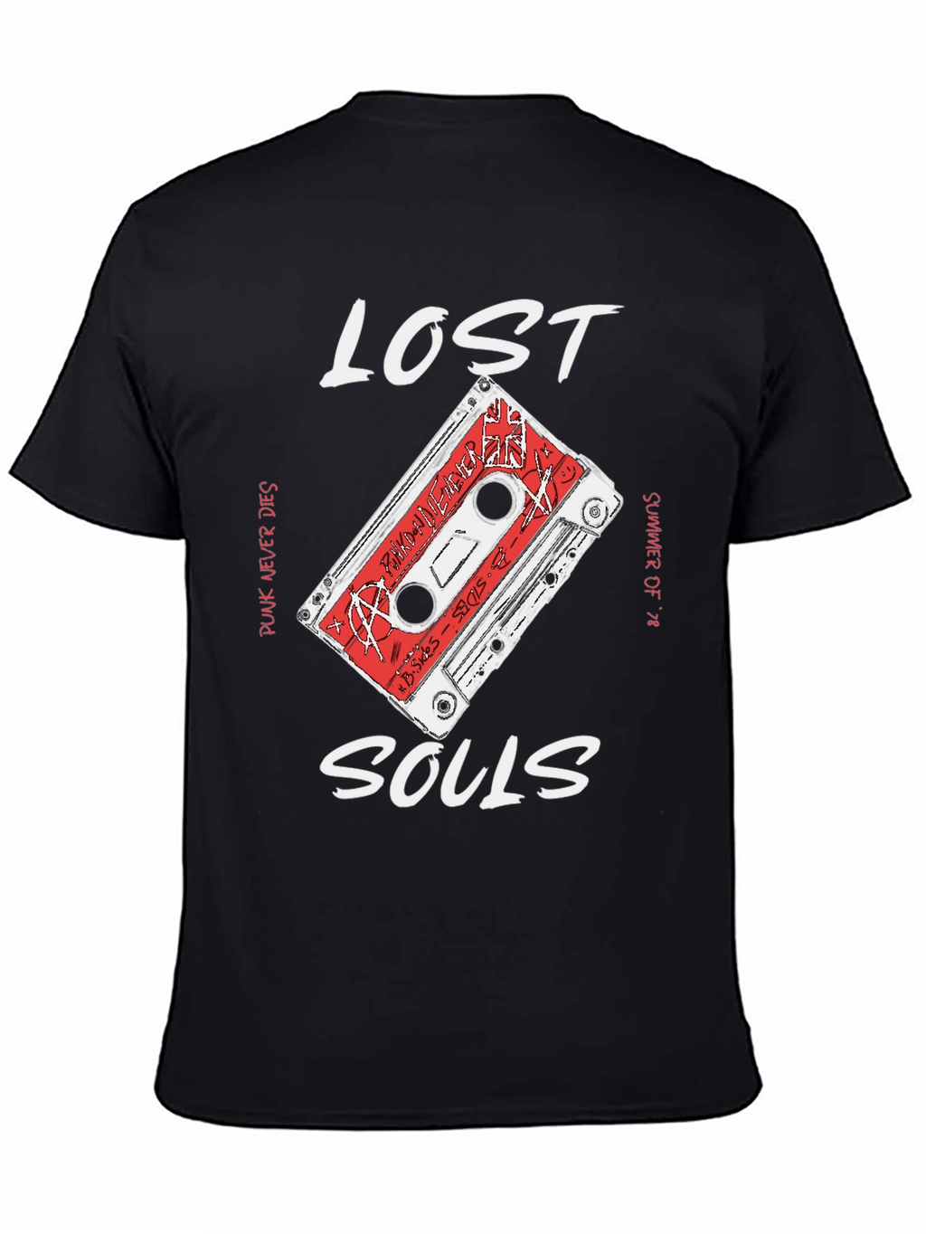Lost Souls Retro Cassette Graphic T-Shirt