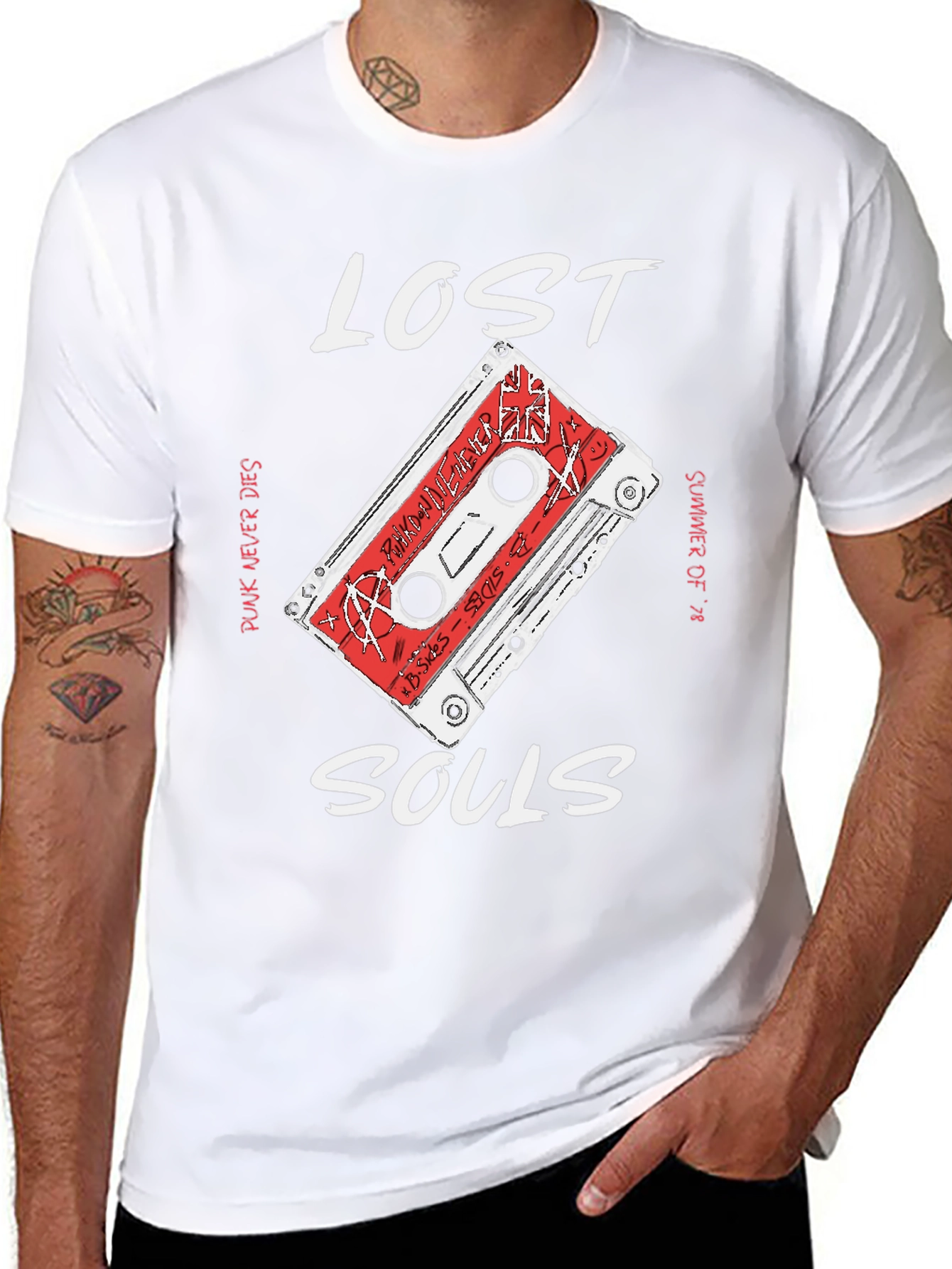 Lost Souls Retro Cassette Graphic T-Shirt