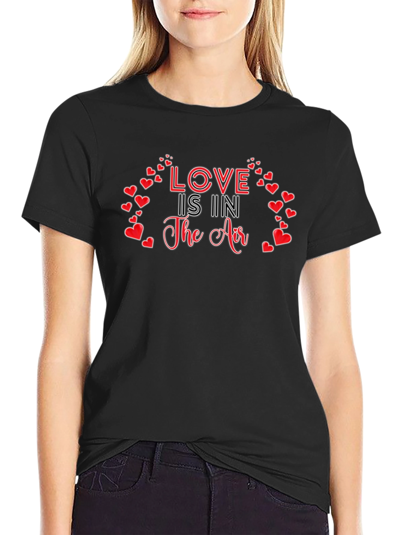 Love is in the Air Valentines Day Graphic T-Shirt