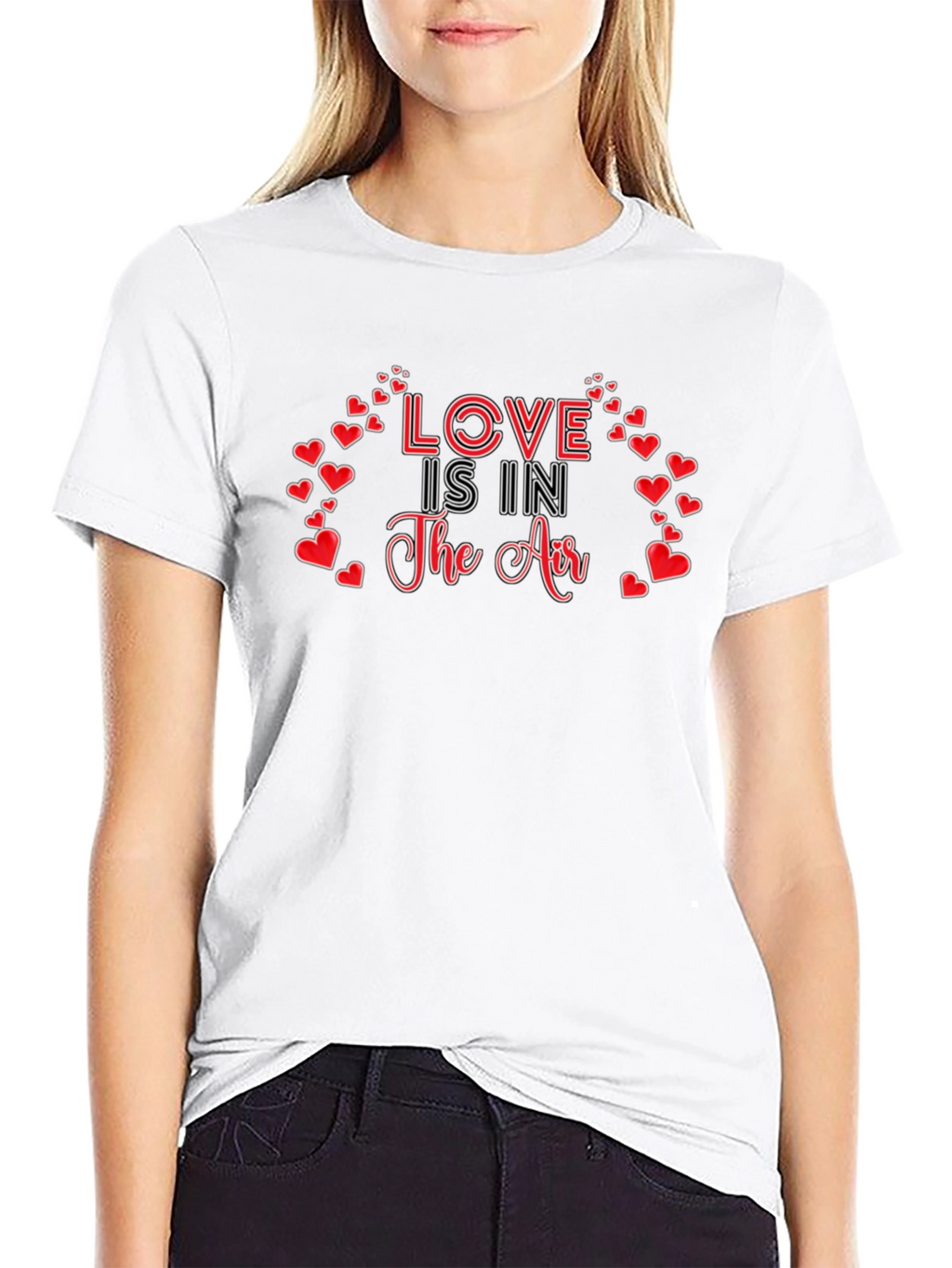 Love is in the Air Valentines Day Graphic T-Shirt