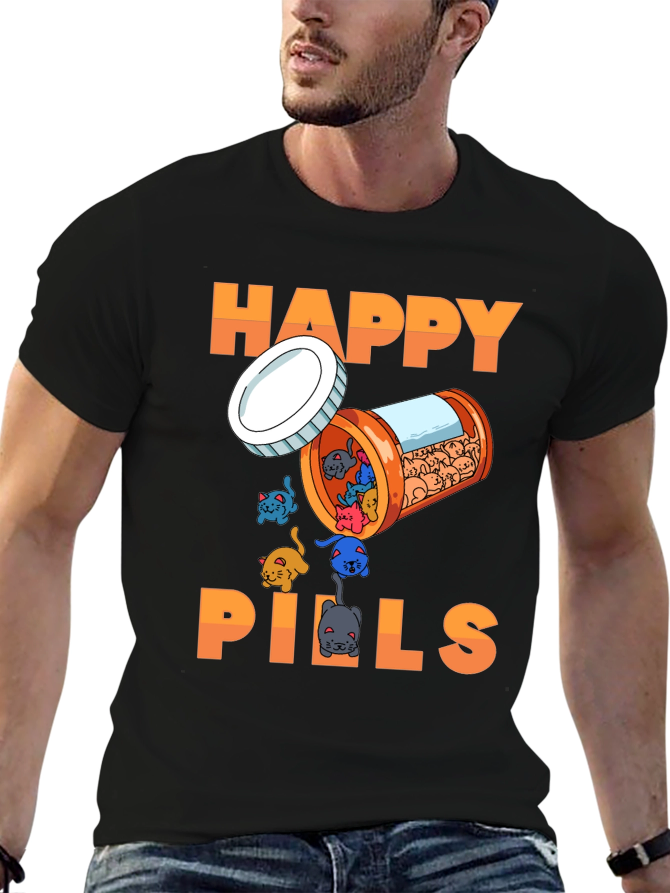Happy Pills T-Shirt - Cat Lover Edition