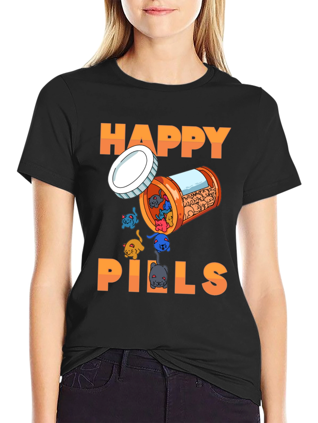 Happy Pills T-Shirt - Cat Lover Edition