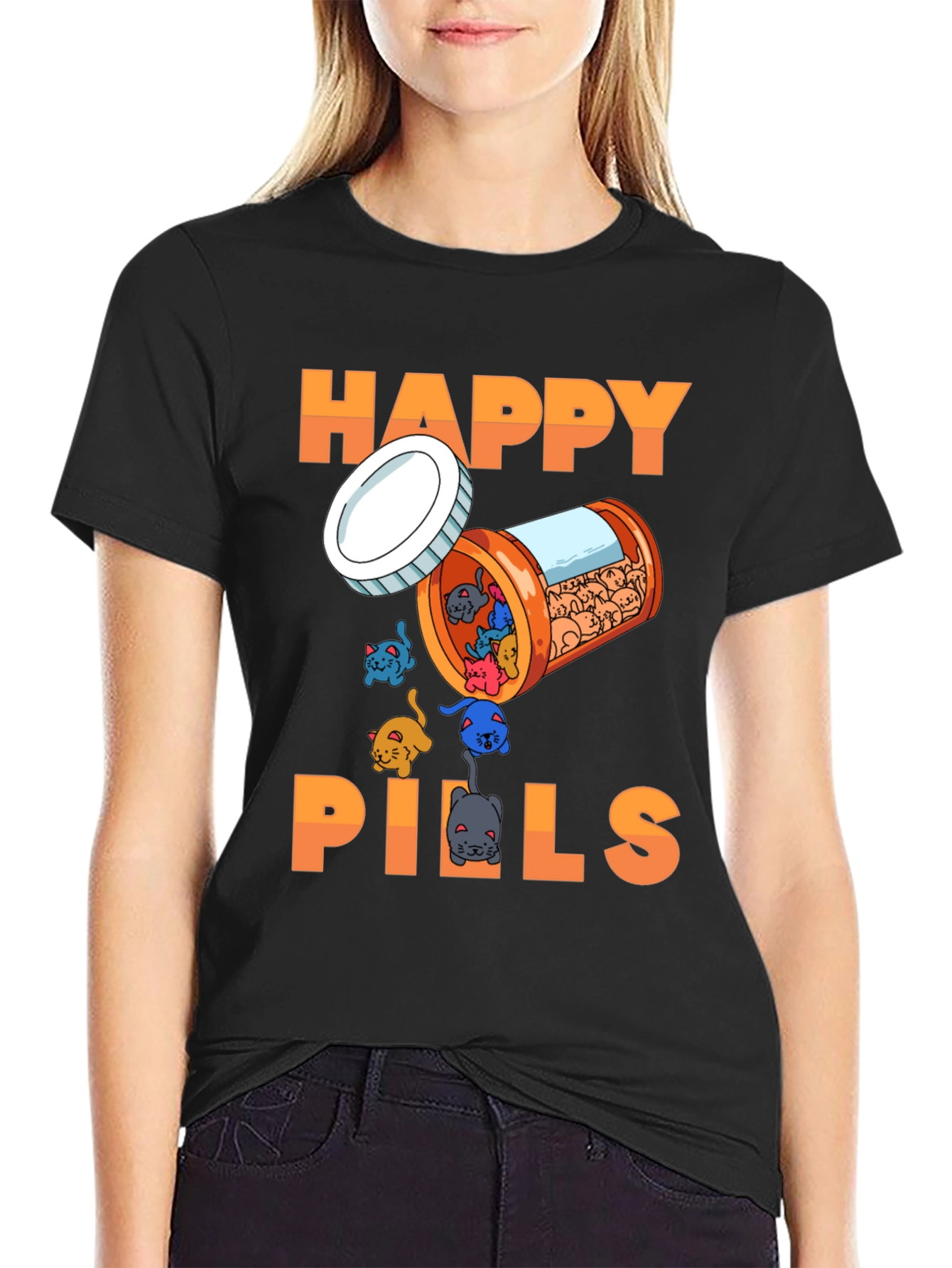 Happy Pills T-Shirt - Cat Lover Edition