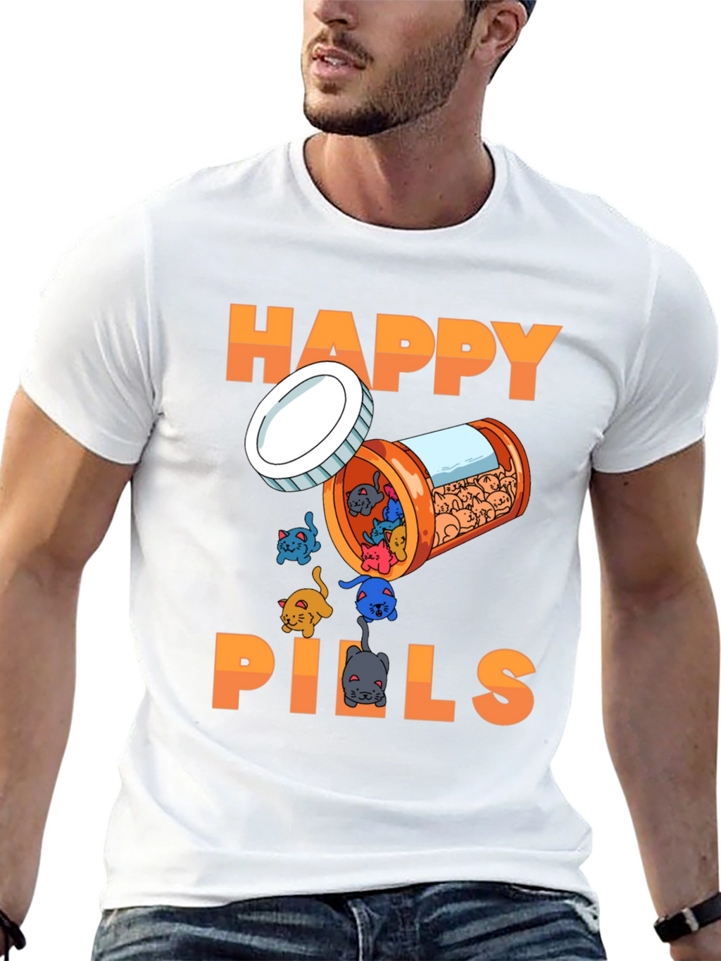 Happy Pills T-Shirt - Cat Lover Edition