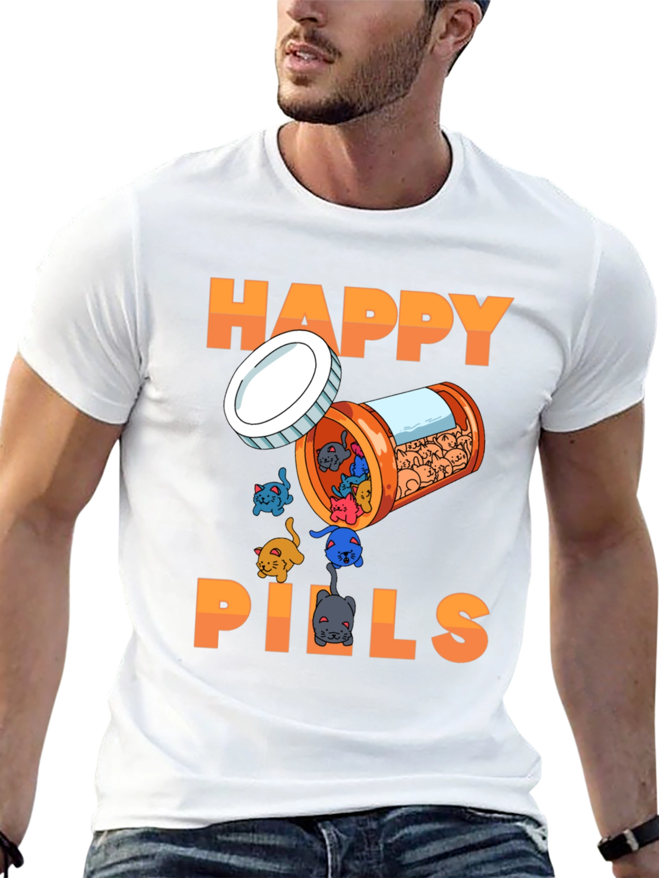 Happy Pills T-Shirt - Cat Lover Edition