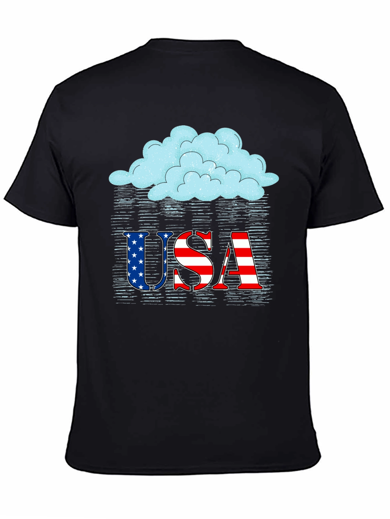 USA Patriotic Cloud Graphic Tee