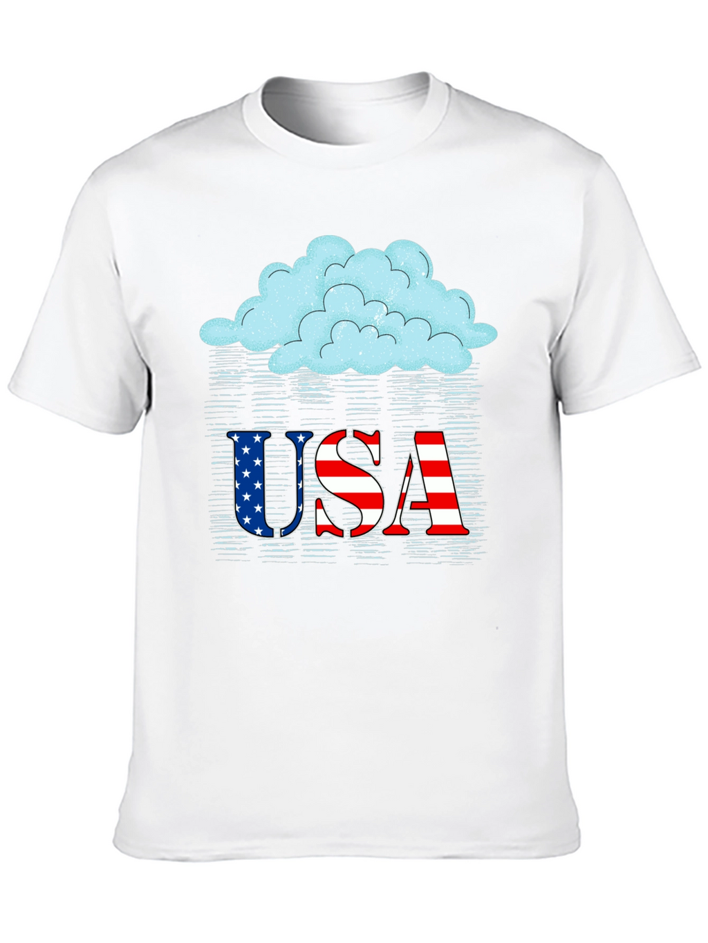 USA Patriotic Cloud Graphic Tee