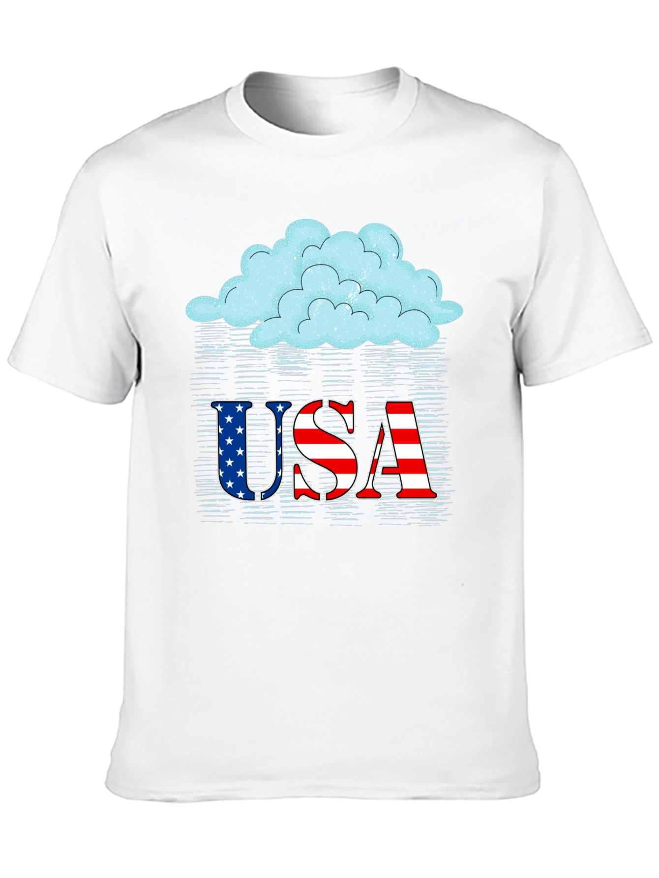 USA Patriotic Cloud Graphic Tee