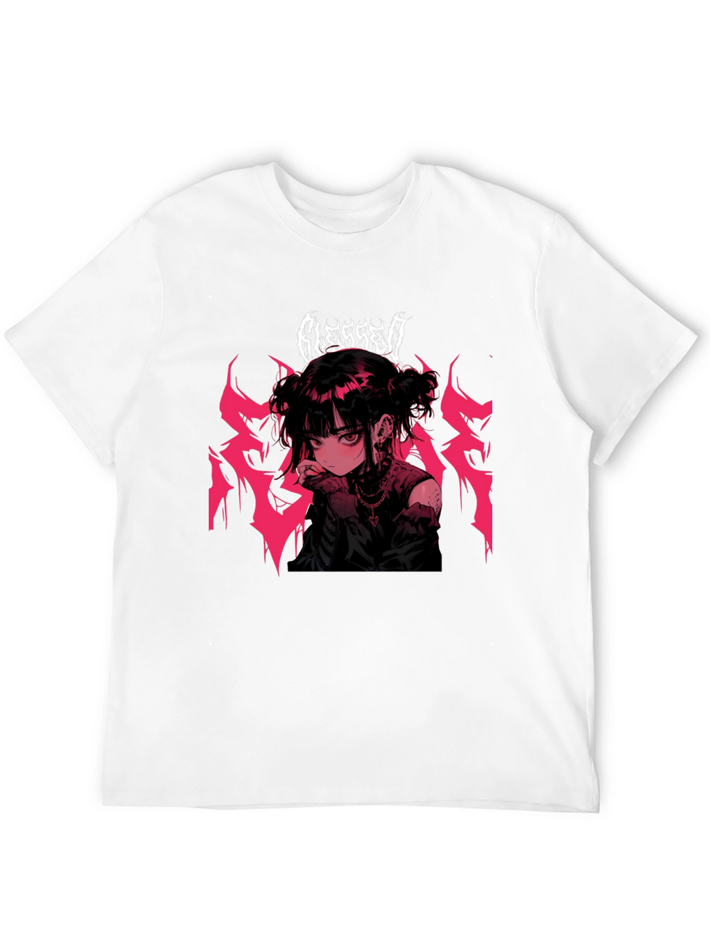 Blessed Anime Girl Black T-Shirt