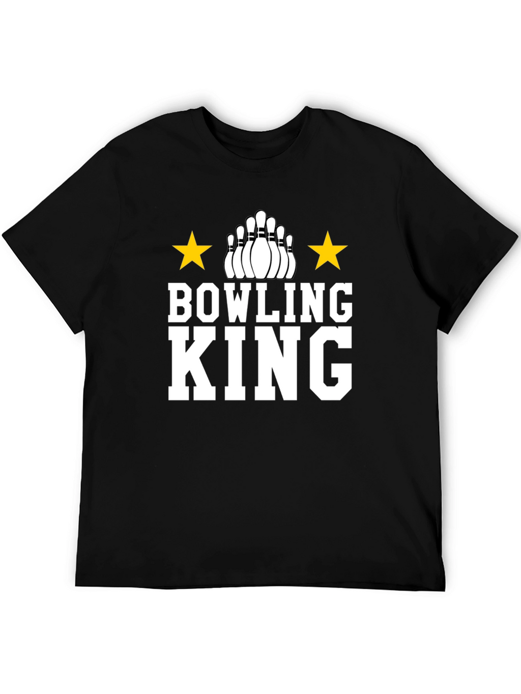 Bowling King T-Shirt - Black Graphic Tee