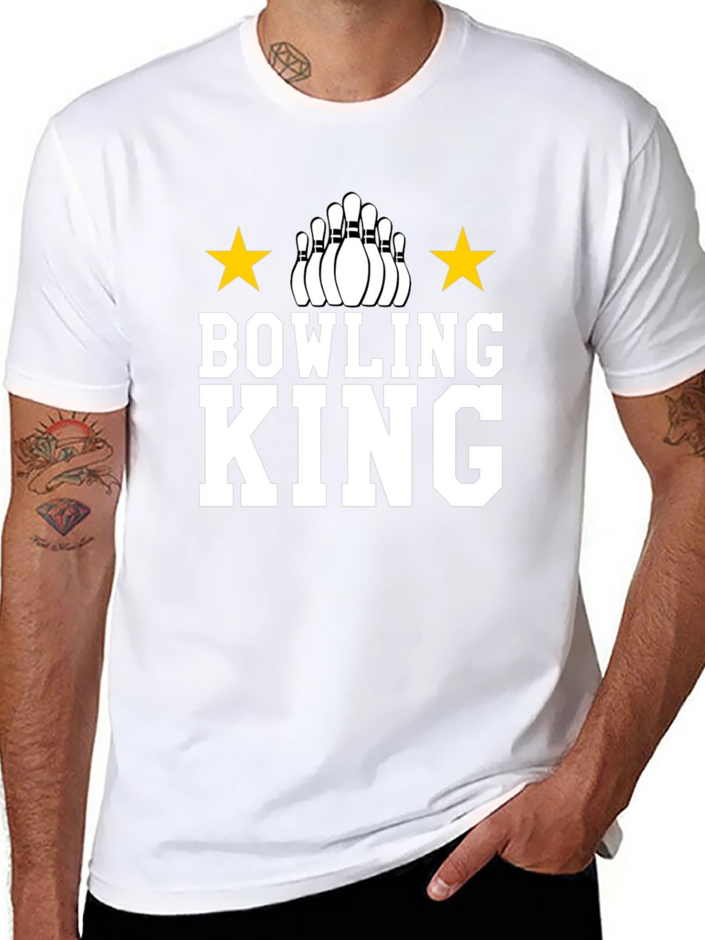 Bowling King T-Shirt - Black Graphic Tee