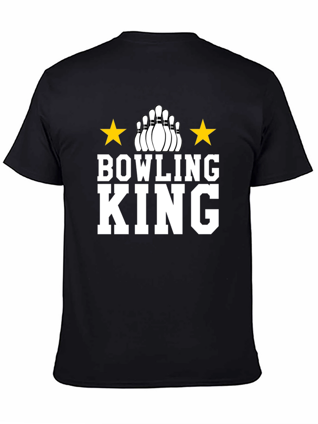 Bowling King T-Shirt - Black Graphic Tee