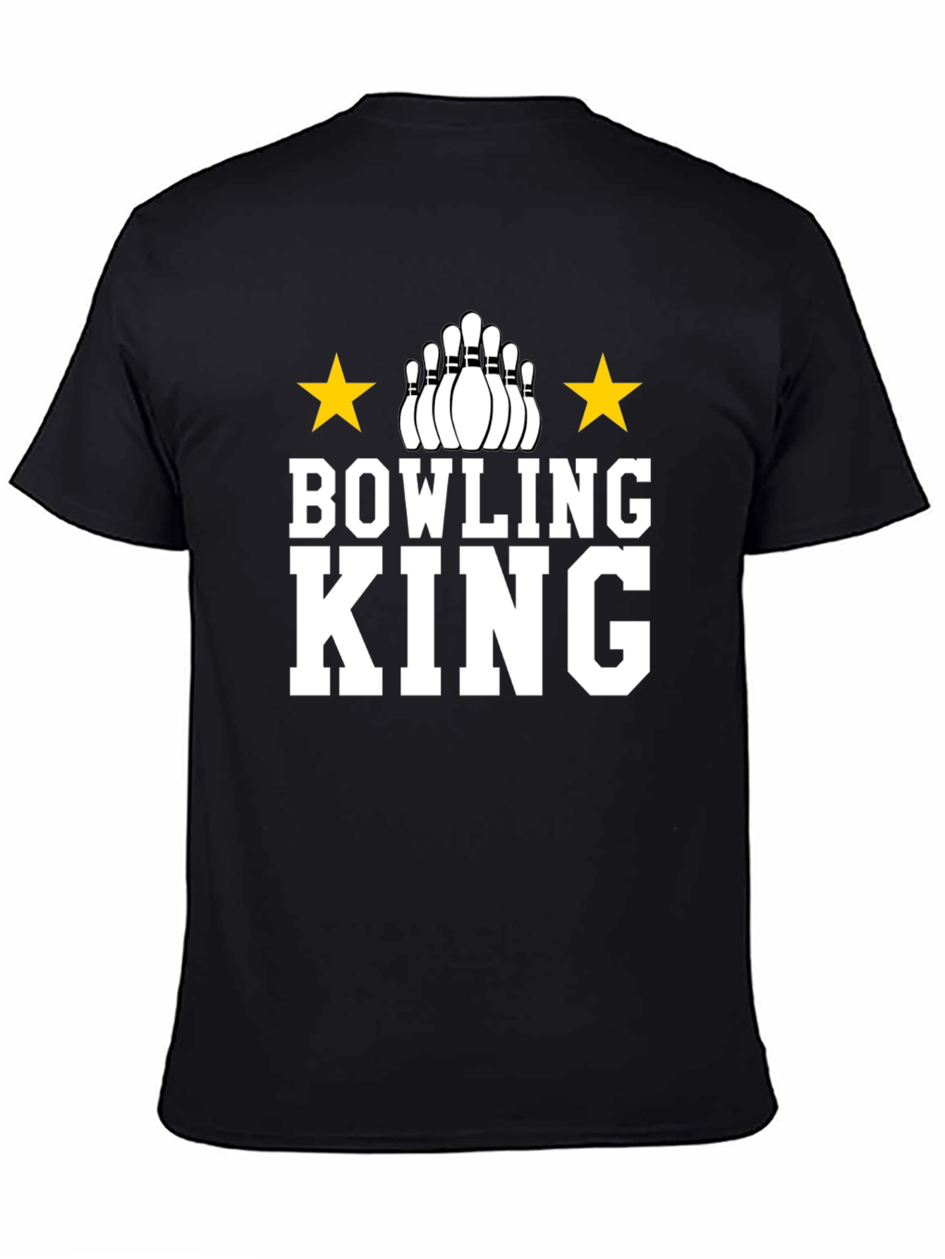 Bowling King T-Shirt - Black Graphic Tee