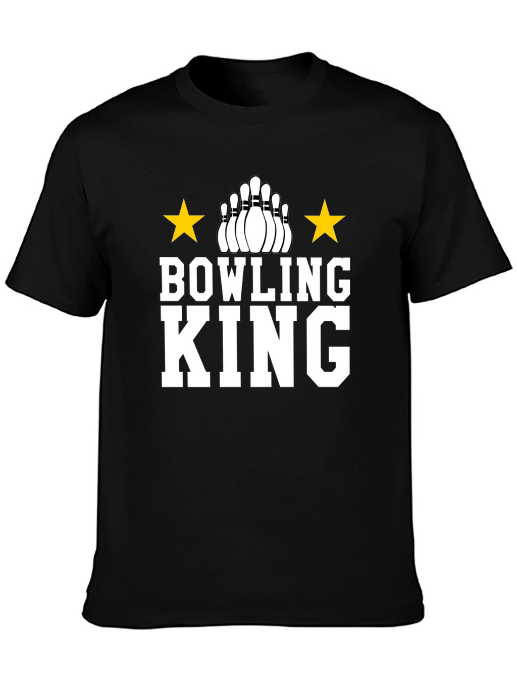 Bowling King T-Shirt - Black Graphic Tee