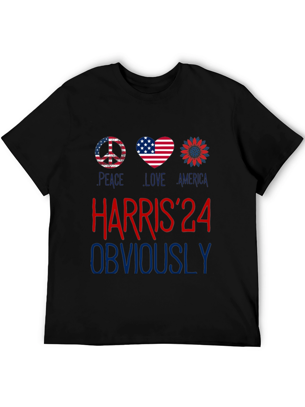Harris 24 Peace Love America Graphic Tee