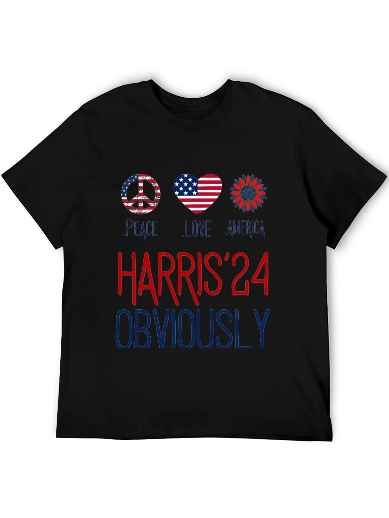 Harris 24 Peace Love America Graphic Tee