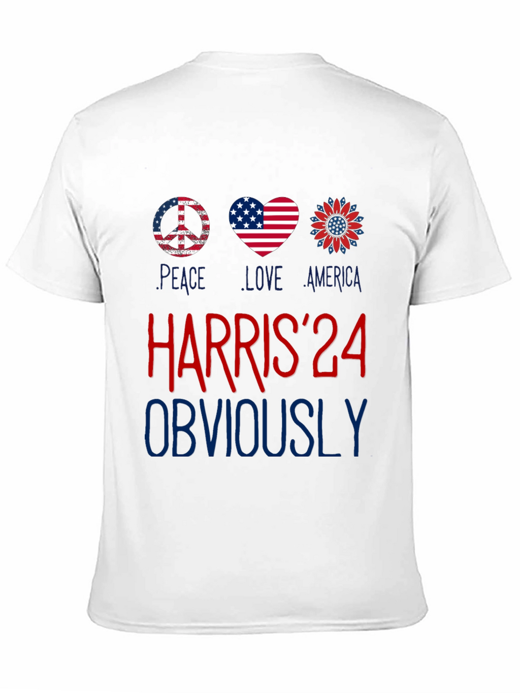 Harris 24 Peace Love America Graphic Tee