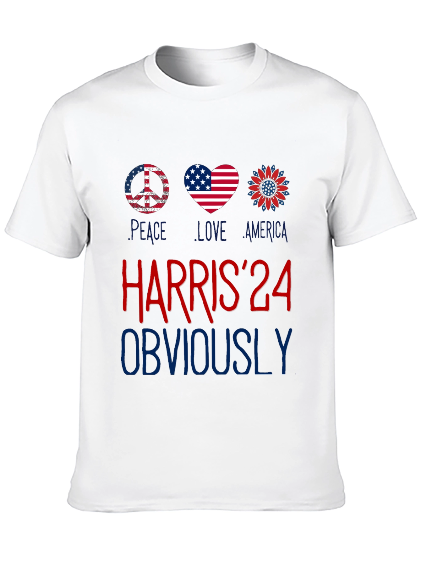 Harris 24 Peace Love America Graphic Tee