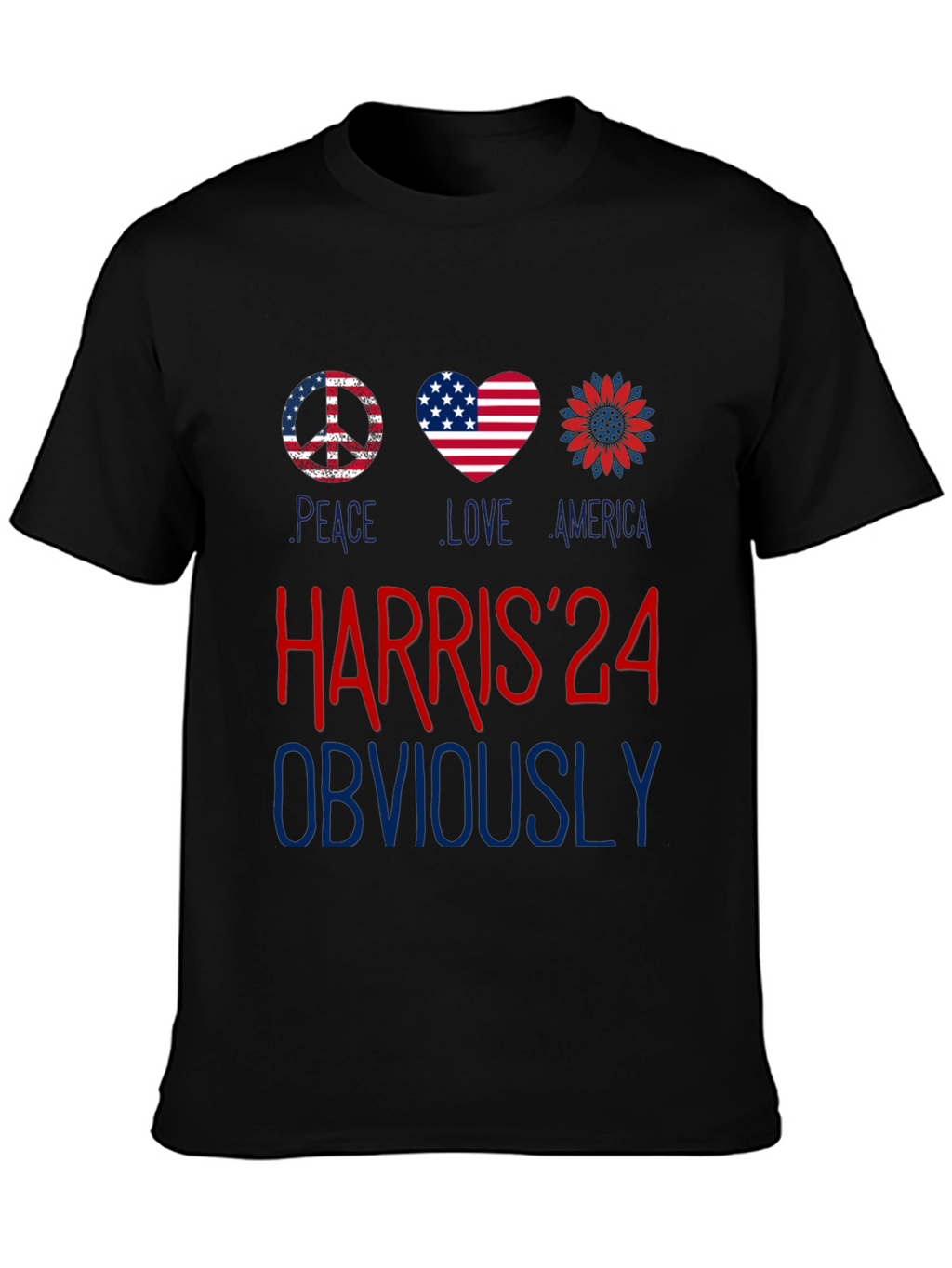 Harris 24 Peace Love America Graphic Tee