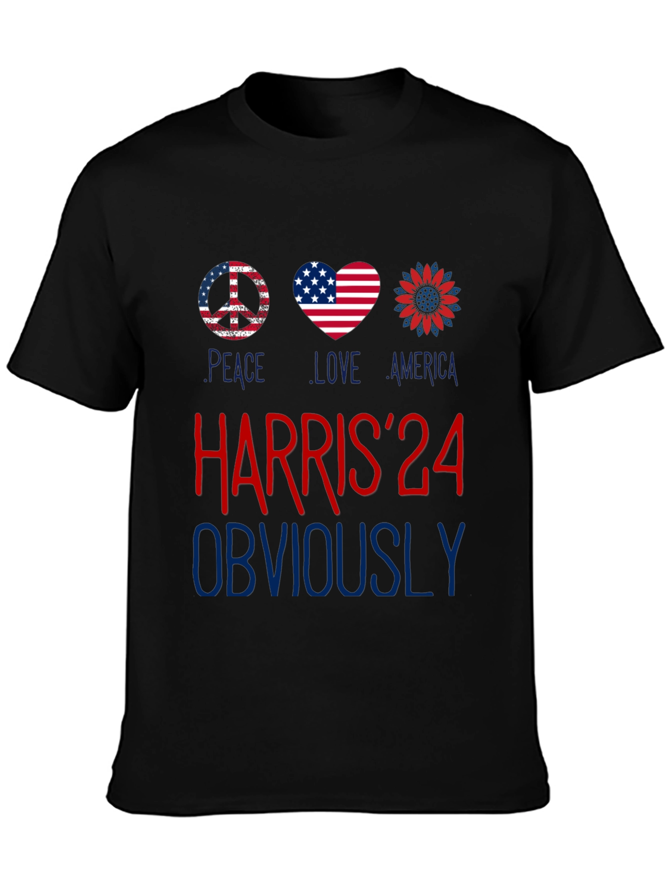 Harris 24 Peace Love America Graphic Tee