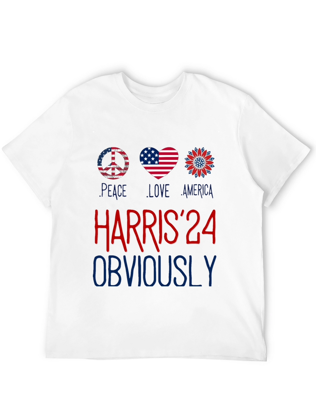 Harris 24 Peace Love America Graphic Tee