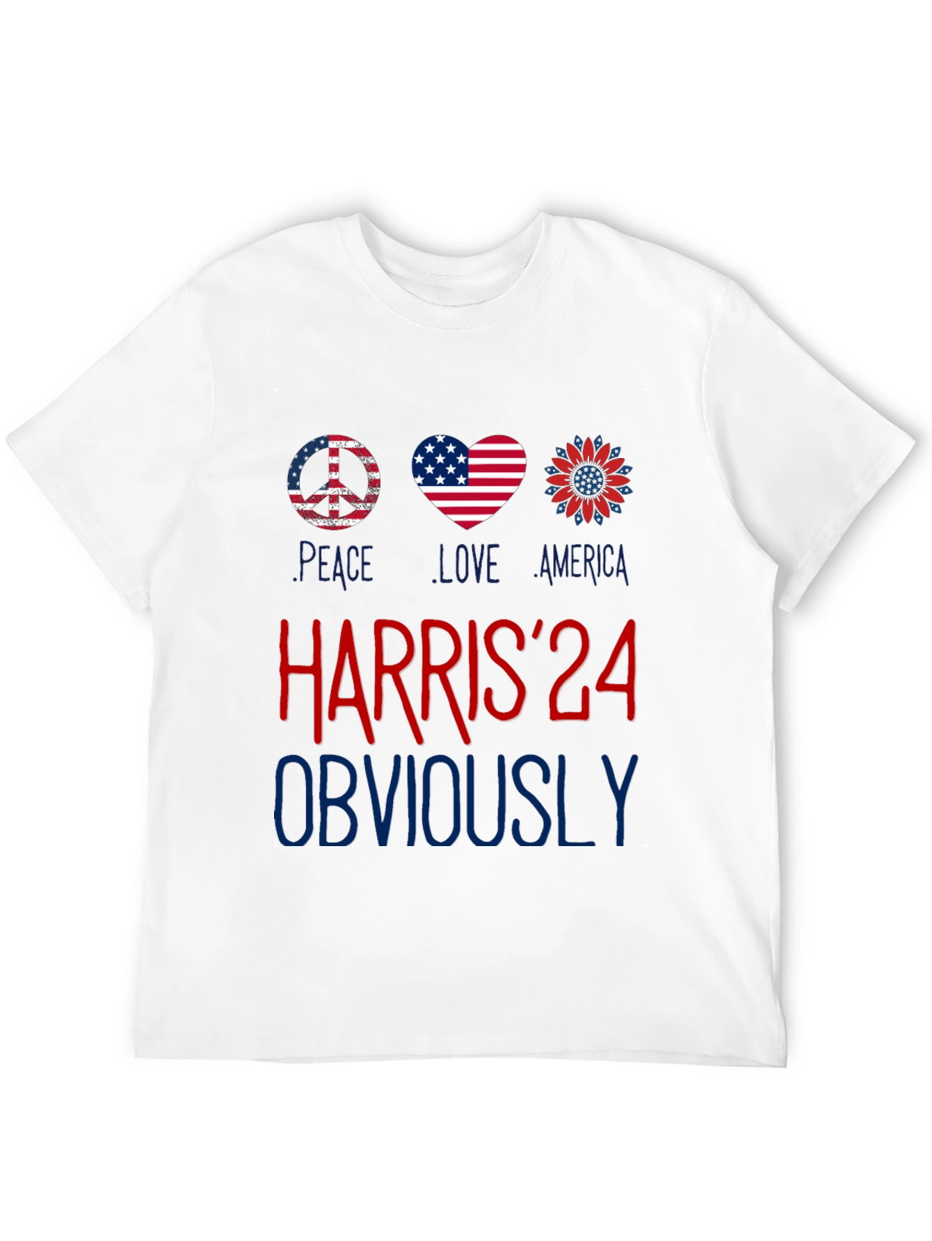 Harris 24 Peace Love America Graphic Tee