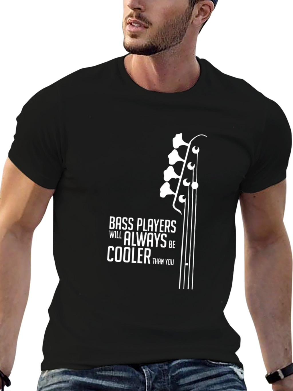 Cool Bass Player T-Shirt - Black