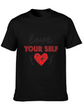 Love Yourself Graphic Tee - Stylish Heart Design