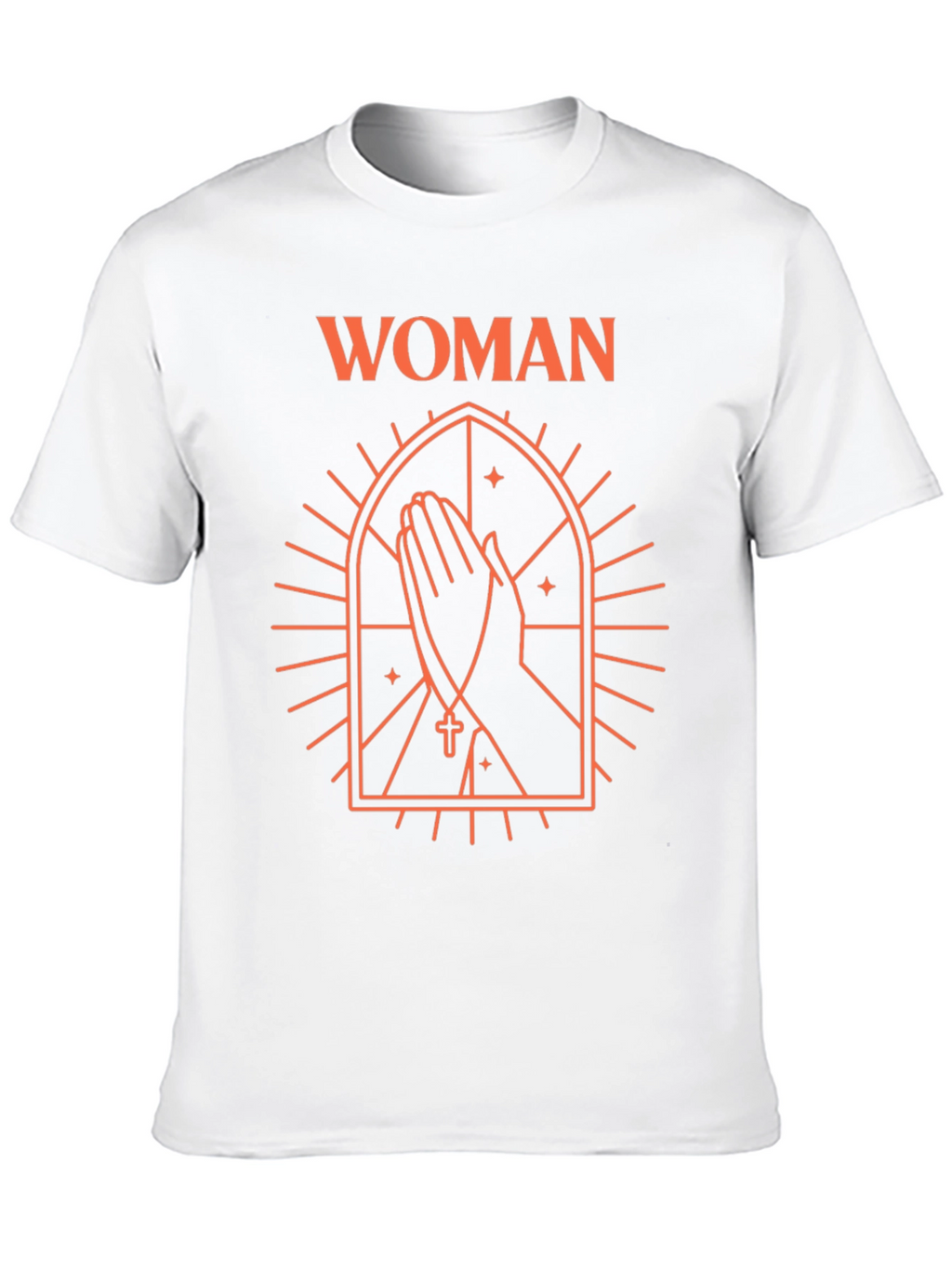 Woman Praying T-Shirt - Black Graphic Tee