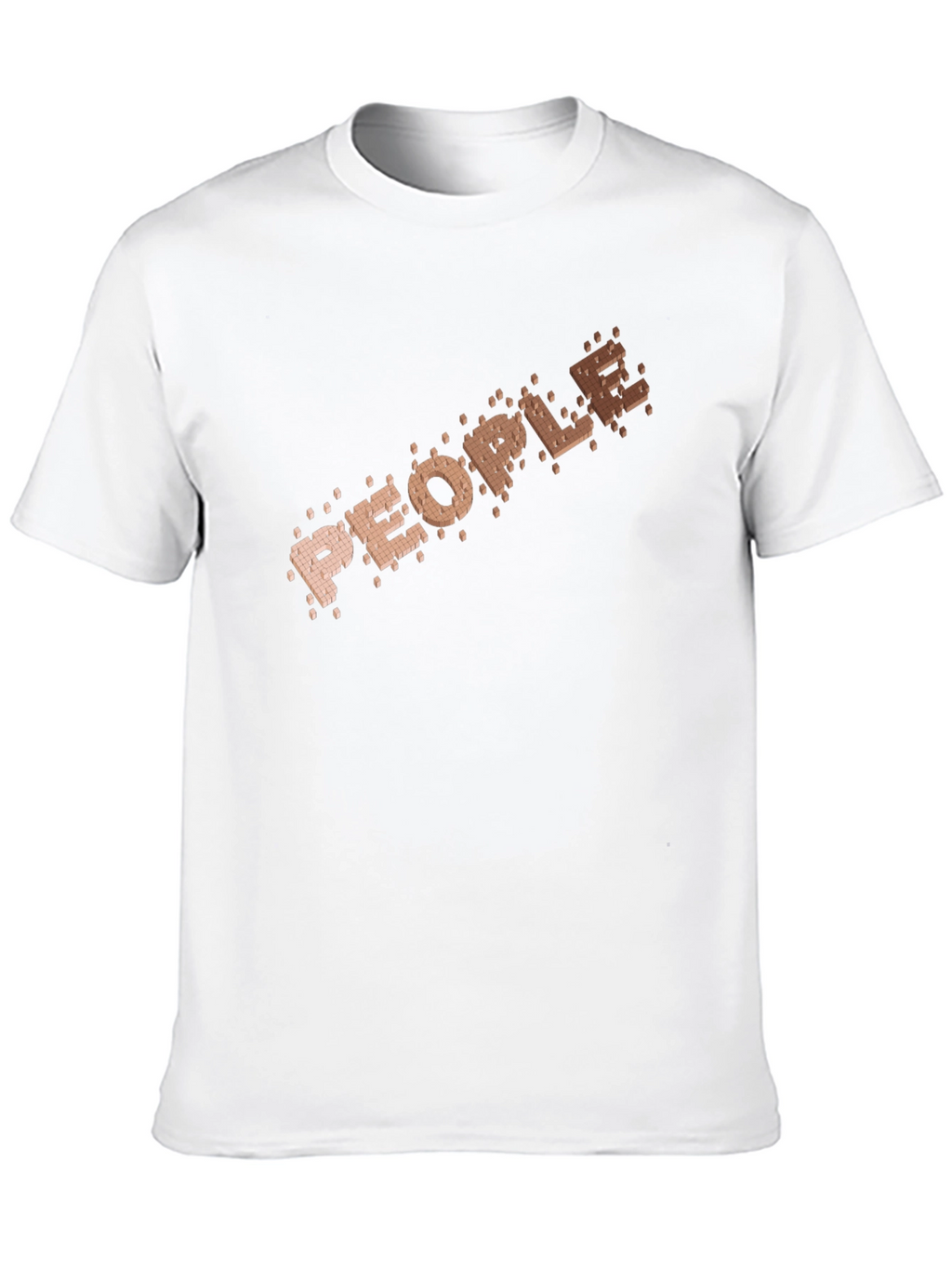People Brick Pattern Black Tee