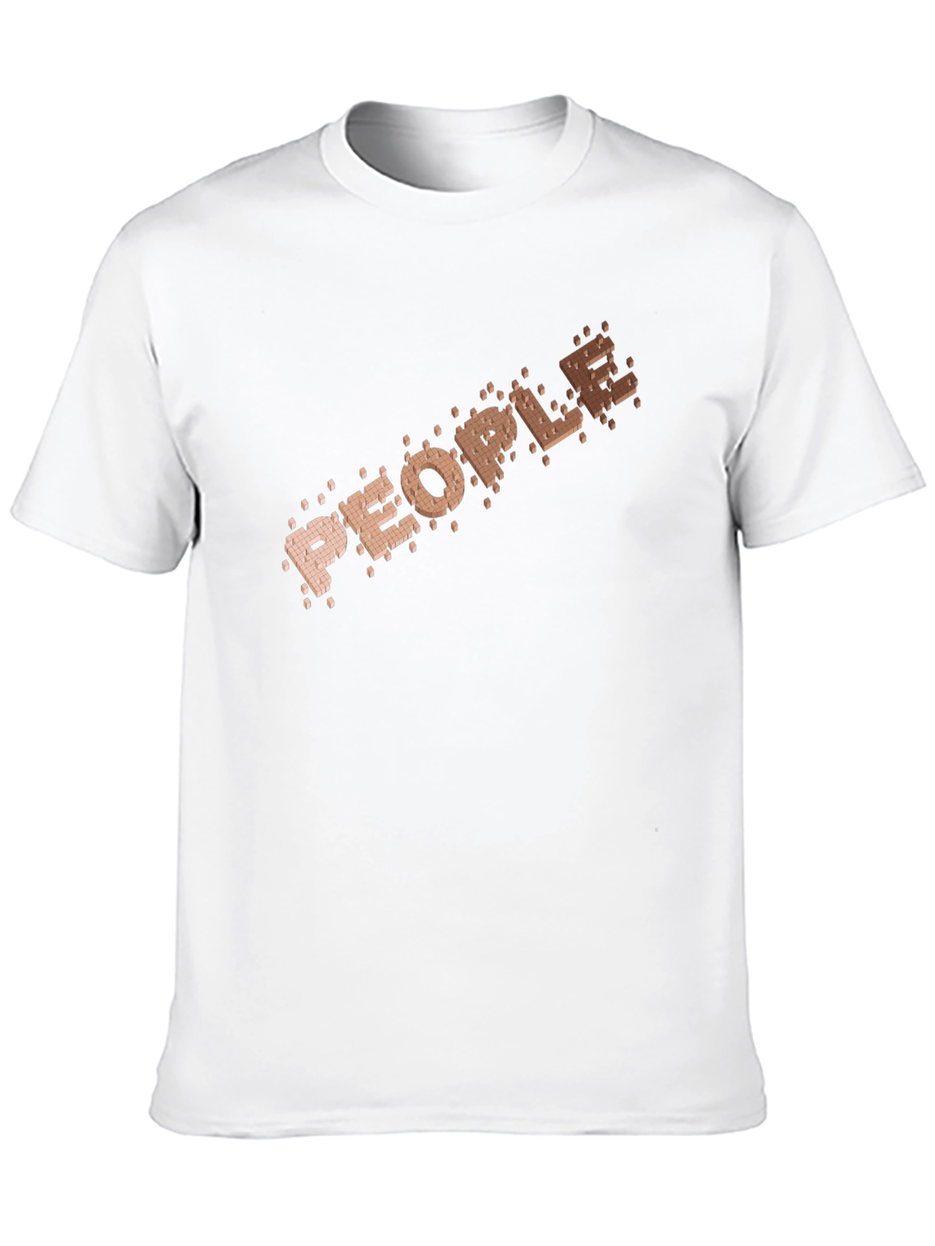People Brick Pattern Black Tee