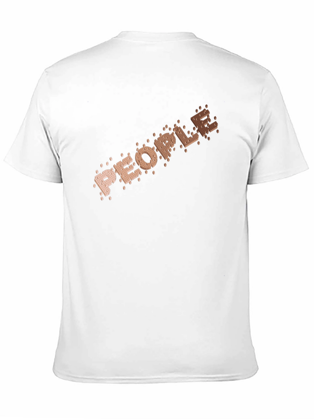 People Brick Pattern Black Tee
