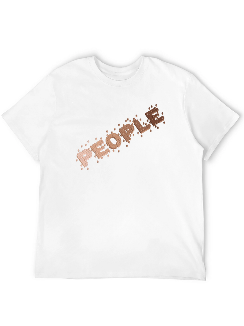 People Brick Pattern Black Tee