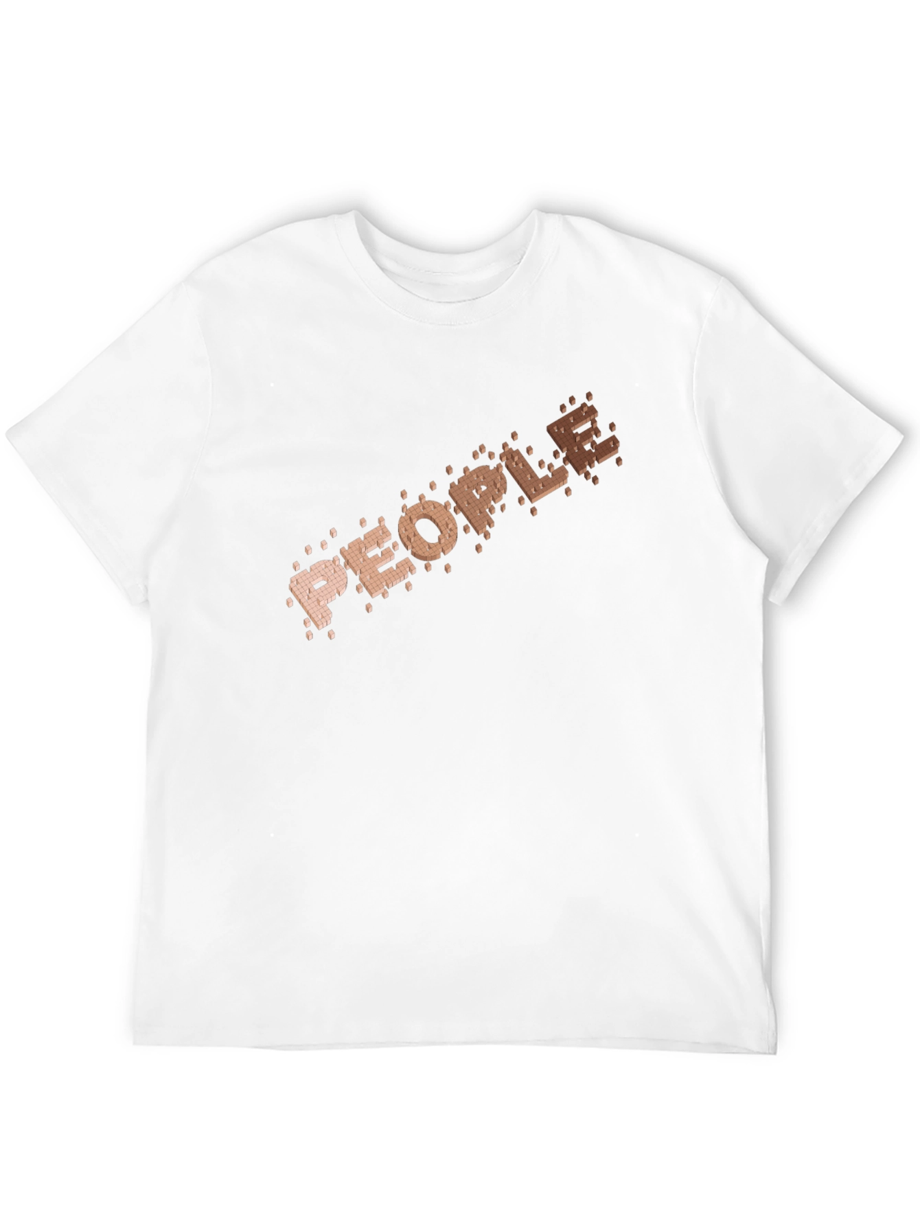 People Brick Pattern Black Tee