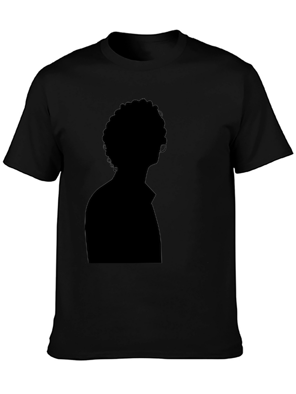 Silhouette Graphic Tee - Solid Black Casual Style