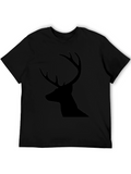 Deer Silhouette Graphic Tee - Classic Black T-Shirt