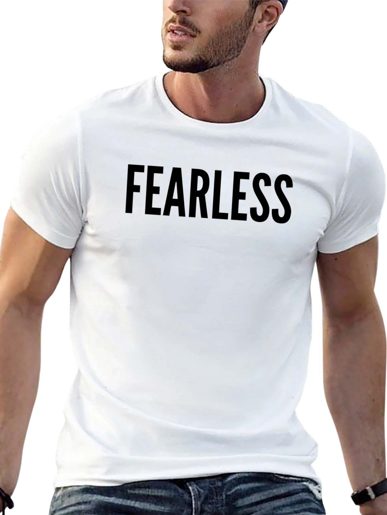 Fearless Black Crew Neck T-Shirt