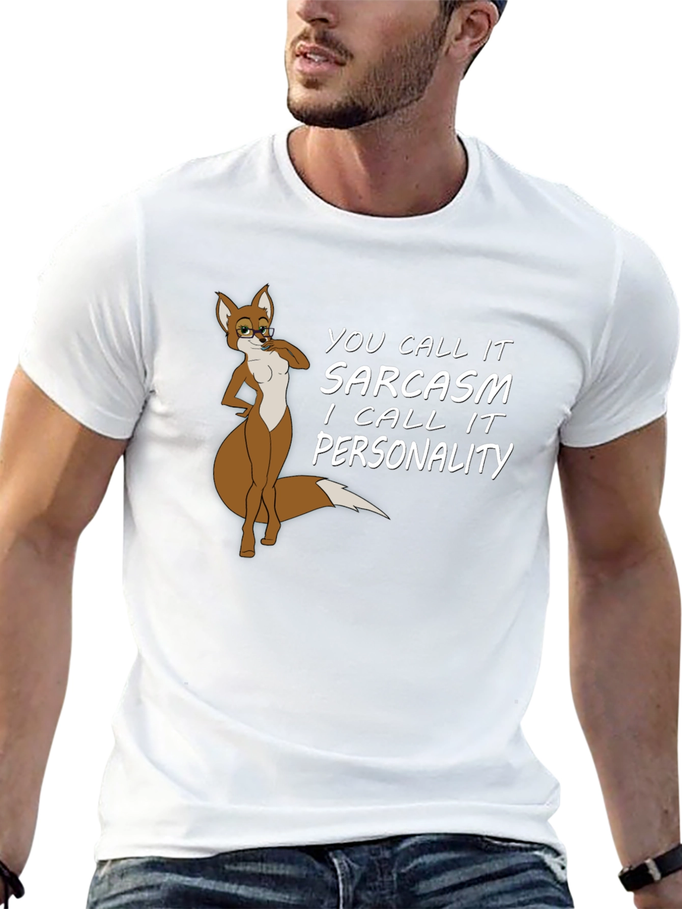 Sarcastic Fox Graphic Tee - Unisex Black T-Shirt