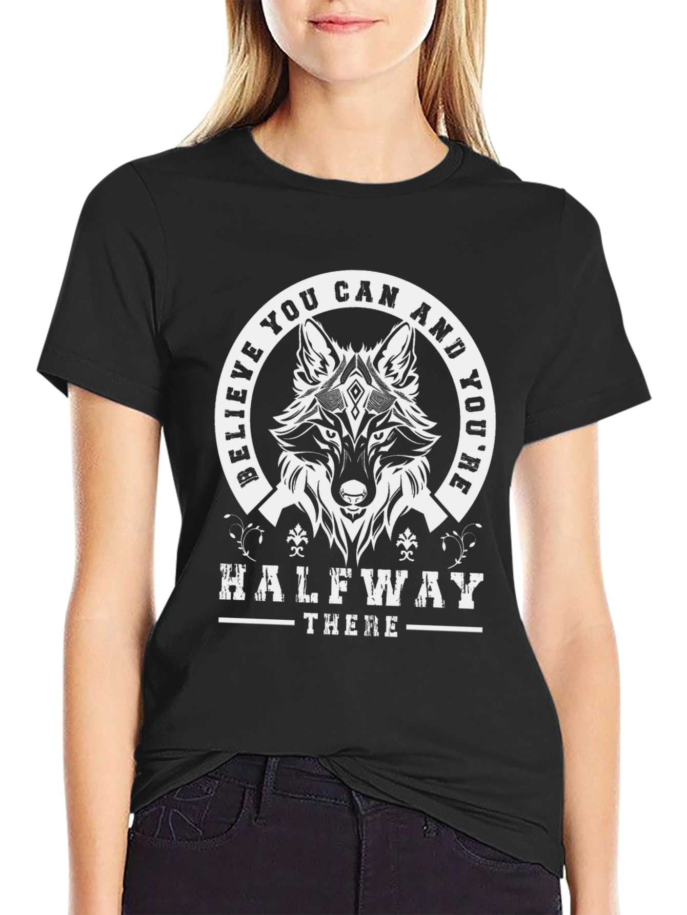 Believe You Can Wolf Graphic T-Shirt